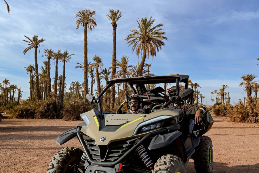 Buggy Marrakech palmeraie ride through the desert and Palm Grove for a unique and adrenaline-filled experience.